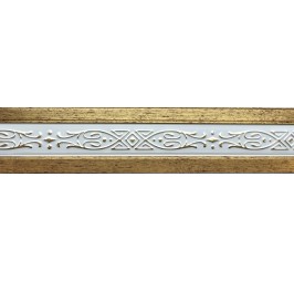 Карниз "Галант Виктория" Античное золото, с поворотом, трехрядный